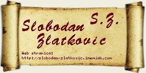 Slobodan Zlatković vizit kartica